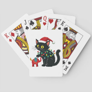 Jeu De Cartes Noël Dame Chat sans Enfants Kamala Trump