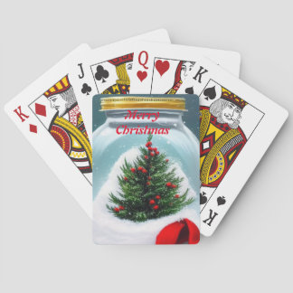 Jeu De Cartes Noël dans un bocal ! mignon petit arbre de Noël
