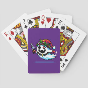 Jeu De Cartes Noel de Fantôme de Punk - Vacances d'Art Pixel Edg