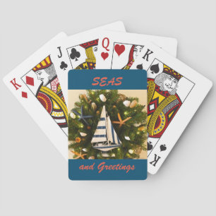 Jeu De Cartes Noël de la côte tropicale "SEAS and Greutes"