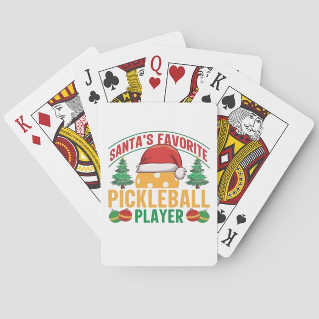 Jeu De Cartes Noël de pickleball  (dos)