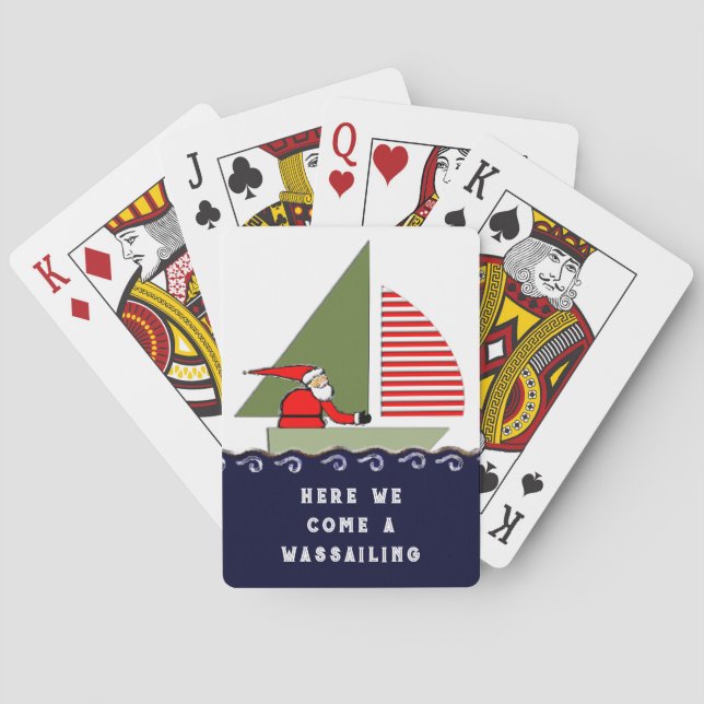Jeu De Cartes Noël de voile drôle (dos)