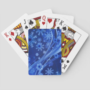 Jeu De Cartes Noël des Flèches de neige d'hiver bleues