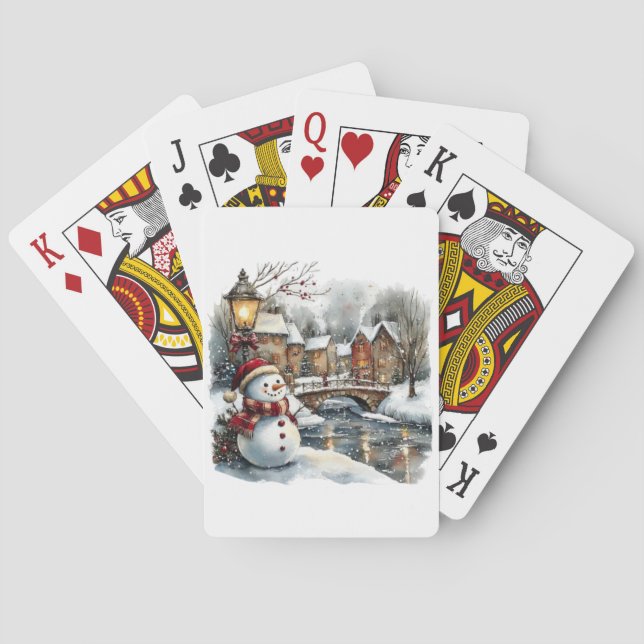 Jeu De Cartes Noël des motoneigistes Jouer aux cartes (dos)