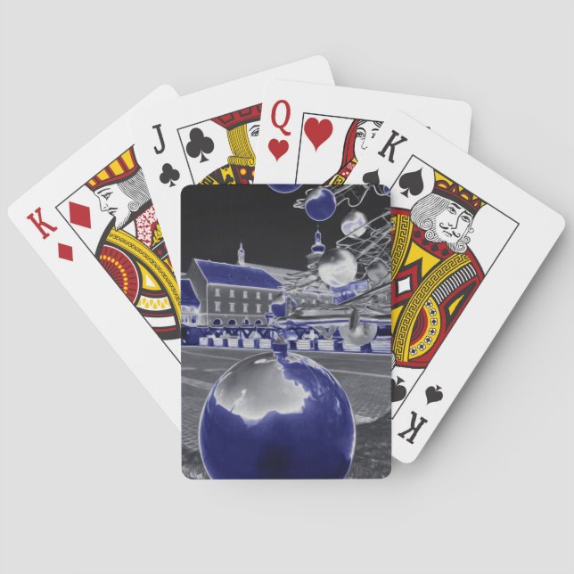 Jeu De Cartes Noël en bleu (dos)