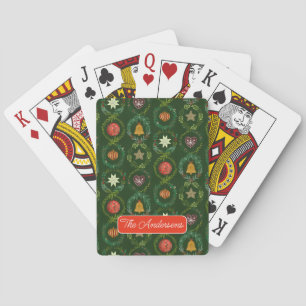 Jeu De Cartes Noël Holiday élégant Nordic Wreath famille