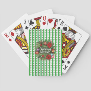 Jeu De Cartes Noël Holly Motif avec couronne