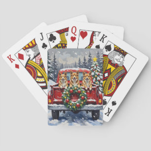 Jeu De Cartes Noël Japonais Chin Camion Rouge Fêtes