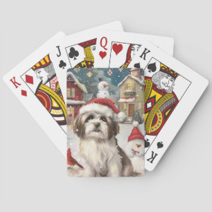 Jeu De Cartes Noël Joie de vivre Havanais en Paysage Hivernal