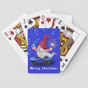 Jeu De Cartes Noël Jouer aux cartes Patinage Gnome avec cadeau