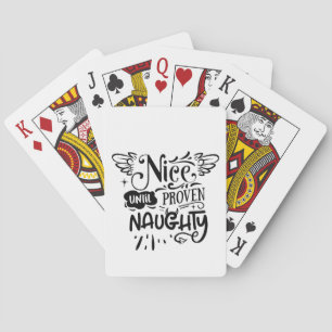 Jeu De Cartes Noël Nice Jusqu'À Proven Naughty Drôle Père Noël