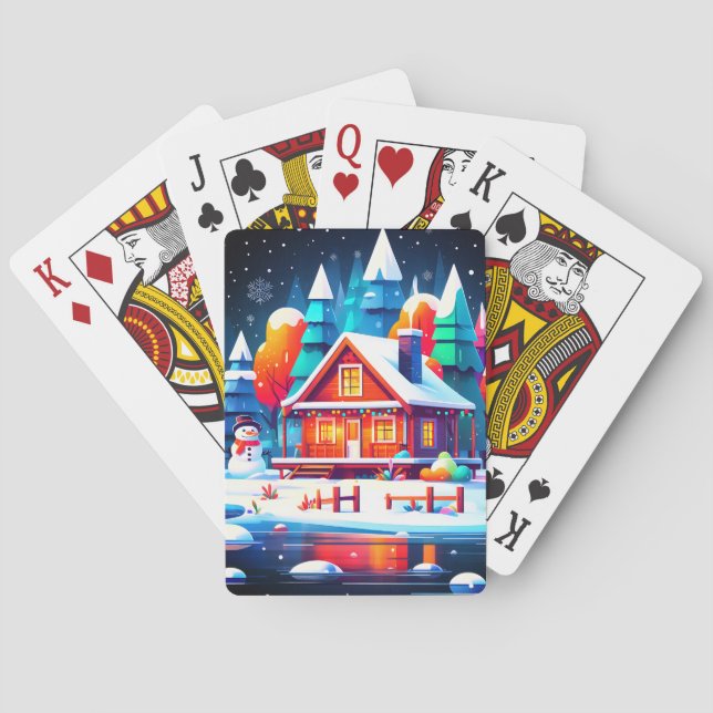 Jeu De Cartes Noël paisible (dos)