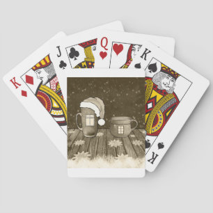 Jeu De Cartes Noël Père Noël Art numérique Destin hivernal neige
