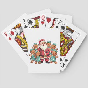 Jeu De Cartes Noël Père Noël Pain d'épices Infirmières