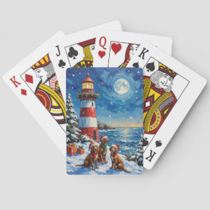 Jeu De Cartes Noël Phare Vizsla Vacances