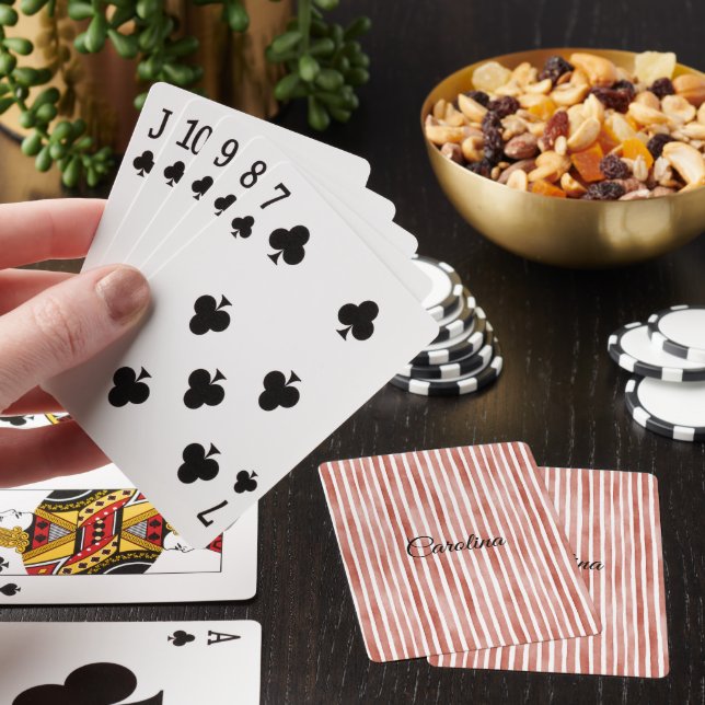 Jeu De Cartes Noël Rayures Rouges Blanches (In Situ)