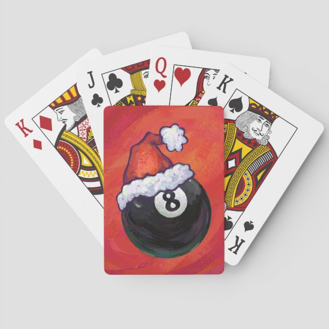 Jeu De Cartes Noël Red Hat de 8 boules (dos)