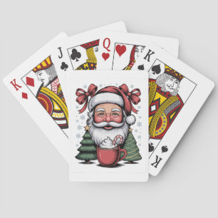 Jeu De Cartes Noël Rouge Coquette Père Noël Noël