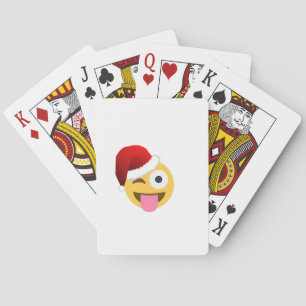 Jeu De Cartes noël santa claus winking emoji