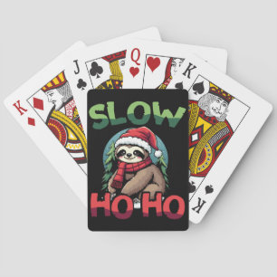 Jeu De Cartes Noël Sloth Lent Ho Ho Festive Conception de vacanc