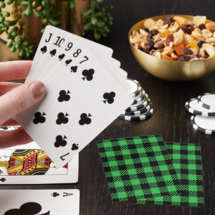 Jeu De Cartes Noël Vert Plaid Cadeaux de Noël Personnalisé