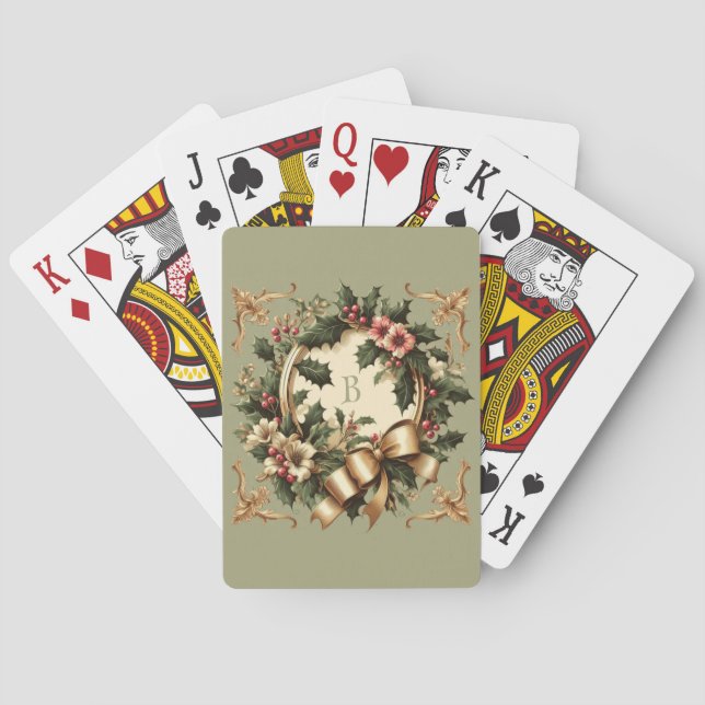 Jeu De Cartes Noël victorien/classique/Vintage (dos)