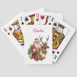 Jeu De Cartes Noël vintage du Père Noël