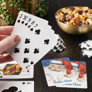 Jeu De Cartes Noël vintage, joyeux Père Noël avec de la musique