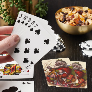 Jeu De Cartes Noël vintage, Père Noël victorien avec des jouets