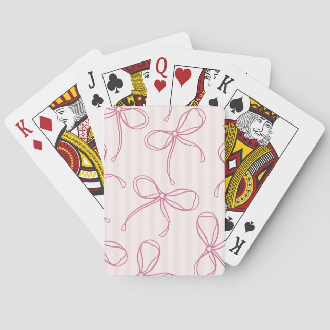 Jeu De Cartes Nœud Papillon Coquette Rose Jeux Favoris Pastel à  (dos)