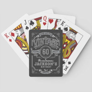 Jeu De Cartes Noir et Blanc Personnalisé Vieilli à la Perfection