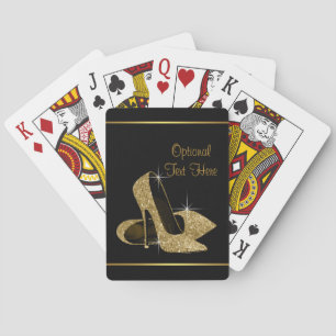 Jeu De Cartes Noir et talons hauts d'or