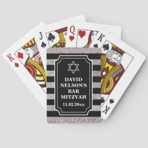 Jeu De Cartes Noir, Gris Barre Barre Mitzvah Jouer Cartes