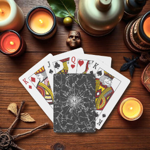 Jeu De Cartes Noir Marbre Monogramme cosmique