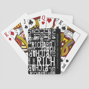 Jeu De Cartes Noir pont personnalisé de