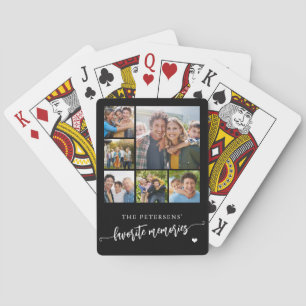 Jeu De Cartes Nom de collage de photo de famille personnalisé no