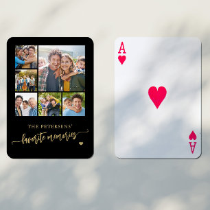Jeu De Cartes Nom de collage de photo de famille personnalisé no