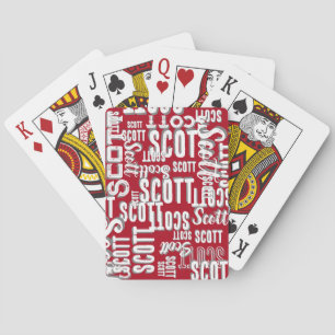 Jeu De Cartes Nom de couleur blanche personnalisée chevauché sur