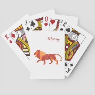 Jeu De Cartes Nom de coutume de lion du feu