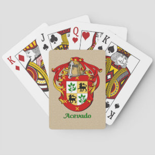 Jeu De Cartes Nom de famille espagnol Acevado Shield et Mantle