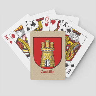 Jeu De Cartes Nom de famille espagnol Castillo Historic Shield