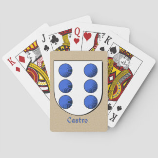 Jeu De Cartes Nom de famille espagnol Castro Historical Shield