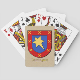 Jeu De Cartes Nom de famille espagnol Dominguez Bouclier histori