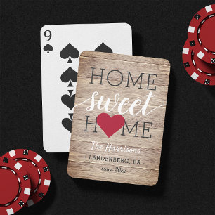 Jeu De Cartes Nom de famille et ville natale Home Sweet Home