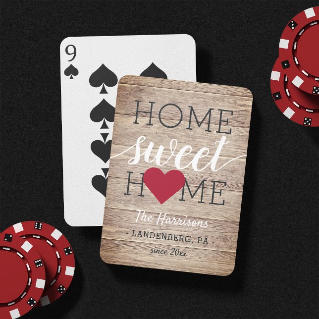 Jeu De Cartes Nom de famille et ville natale Home Sweet Home (Créateur téléchargé)