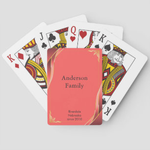 Jeu De Cartes Nom de famille inspiré de la culture chinoise roug