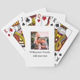 Jeu De Cartes Nom de famille photo message texte vacances simple