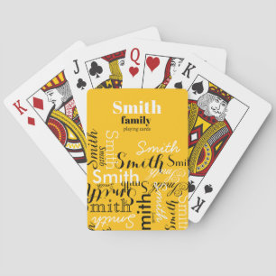 Jeu De Cartes Nom de famille répété sur Jaune