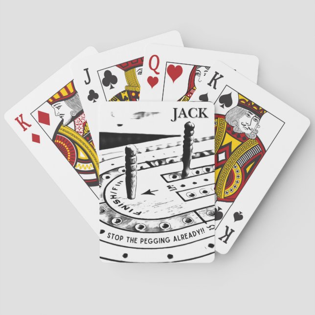 Jeu De Cartes Nom de Jack personnalisé | Cribbage (dos)