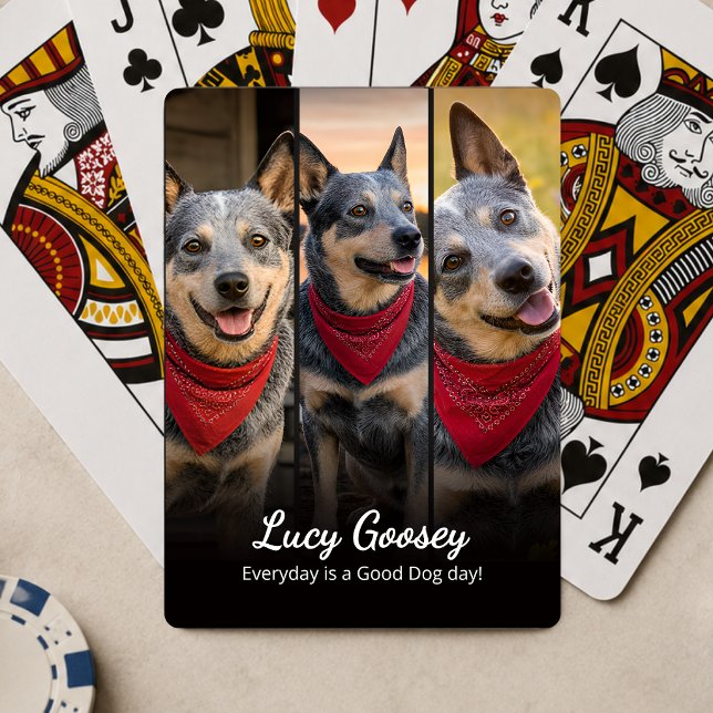 Jeu De Cartes Nom de photo de chien Citation mignonne (Créateur téléchargé)